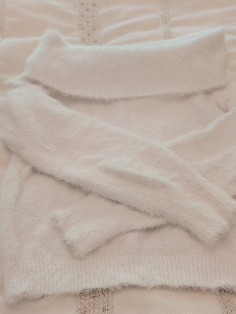 Off-Shoulder Fuzzy Sweater